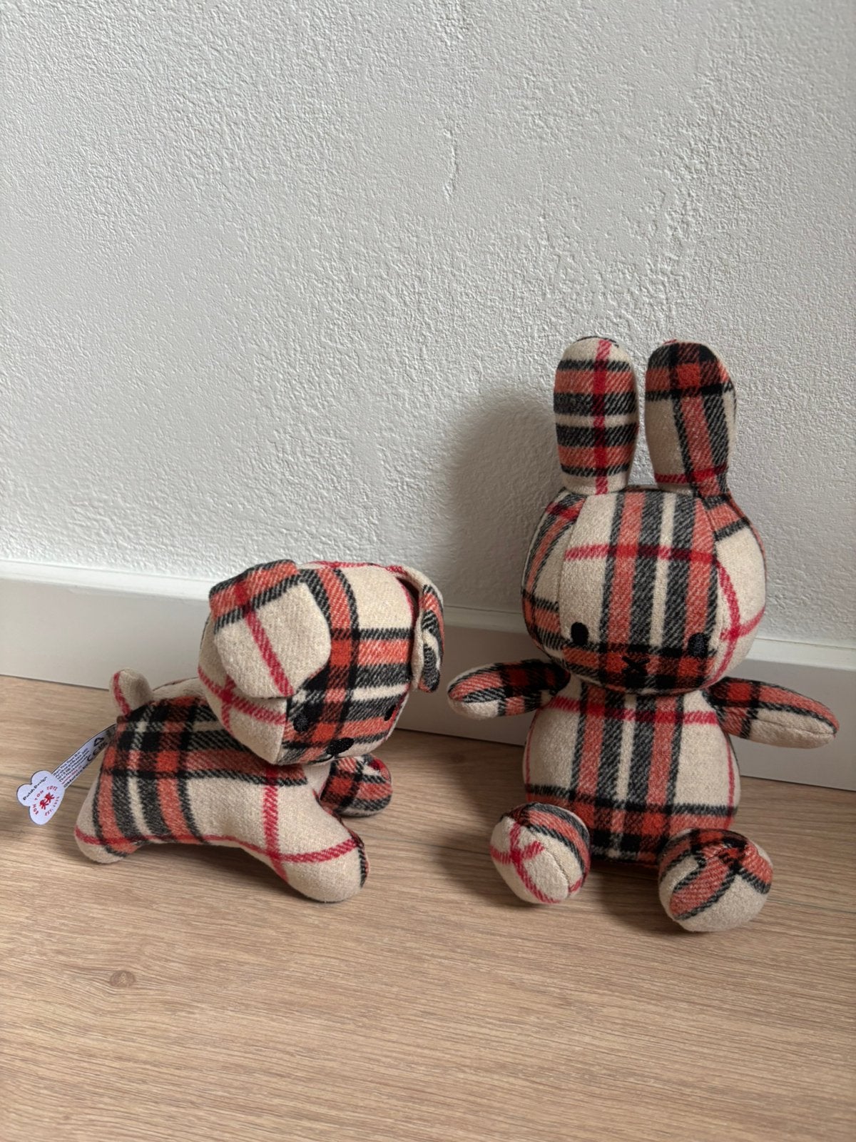 Nijntje en snuffie knuffels geruit, Overige merken, Nijntje, Ophalen of Verzenden, Meerkleurig