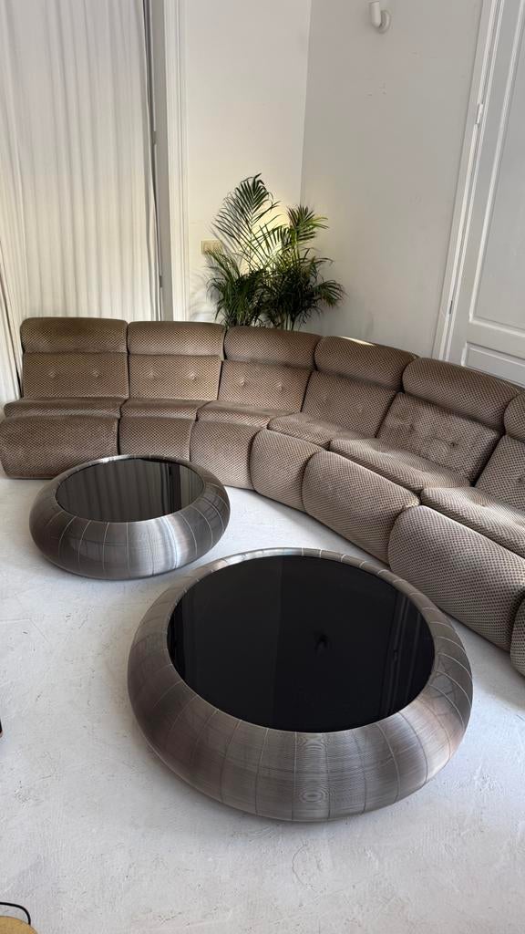 Sofa vintage 1970. MET LEVEREN, Ophalen of Verzenden, Zo goed als nieuw, Leer