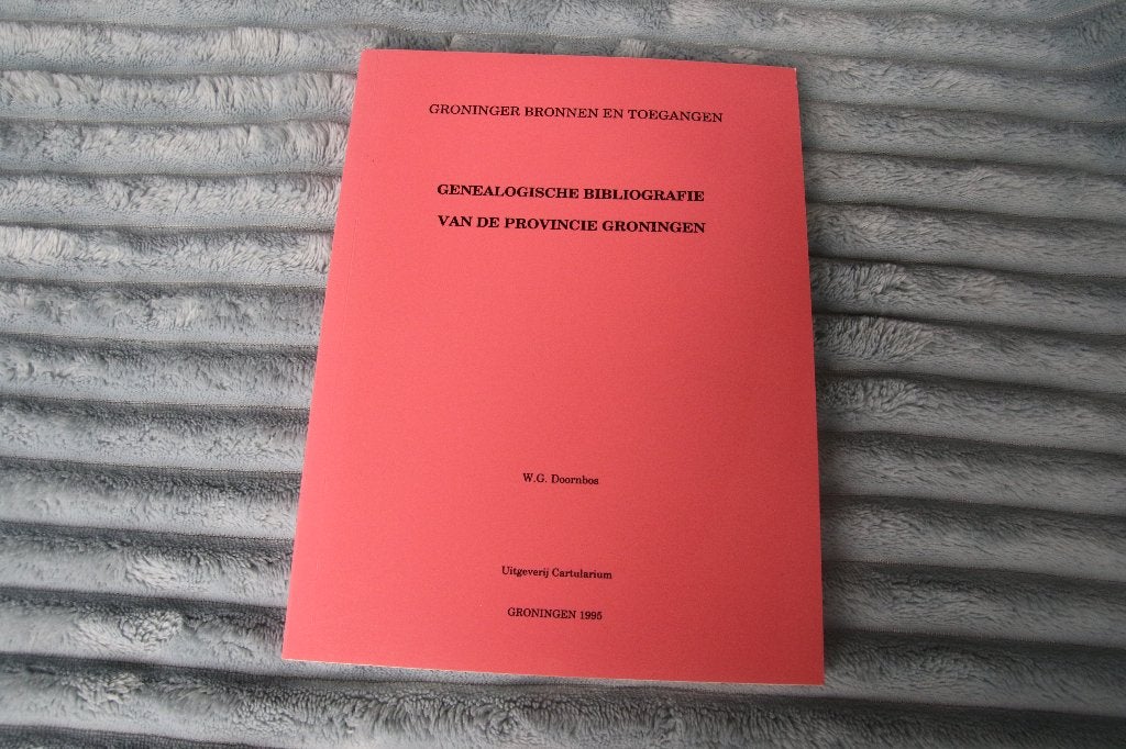 Genealogische bibliografie provincie Groningen, Ophalen of Verzenden, Gelezen