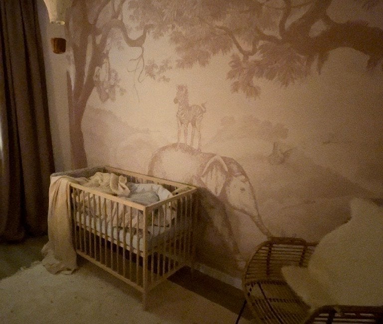 Ledikant hout inclusief matras - Babybedje, Ophalen, Verstelbaar, Beige, 190 cm of minder