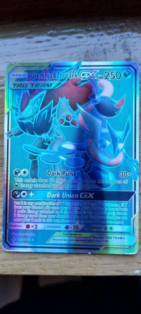 Greninja & Zoroark GX Tag Team Pokémon kaart (2019), Ophalen of Verzenden