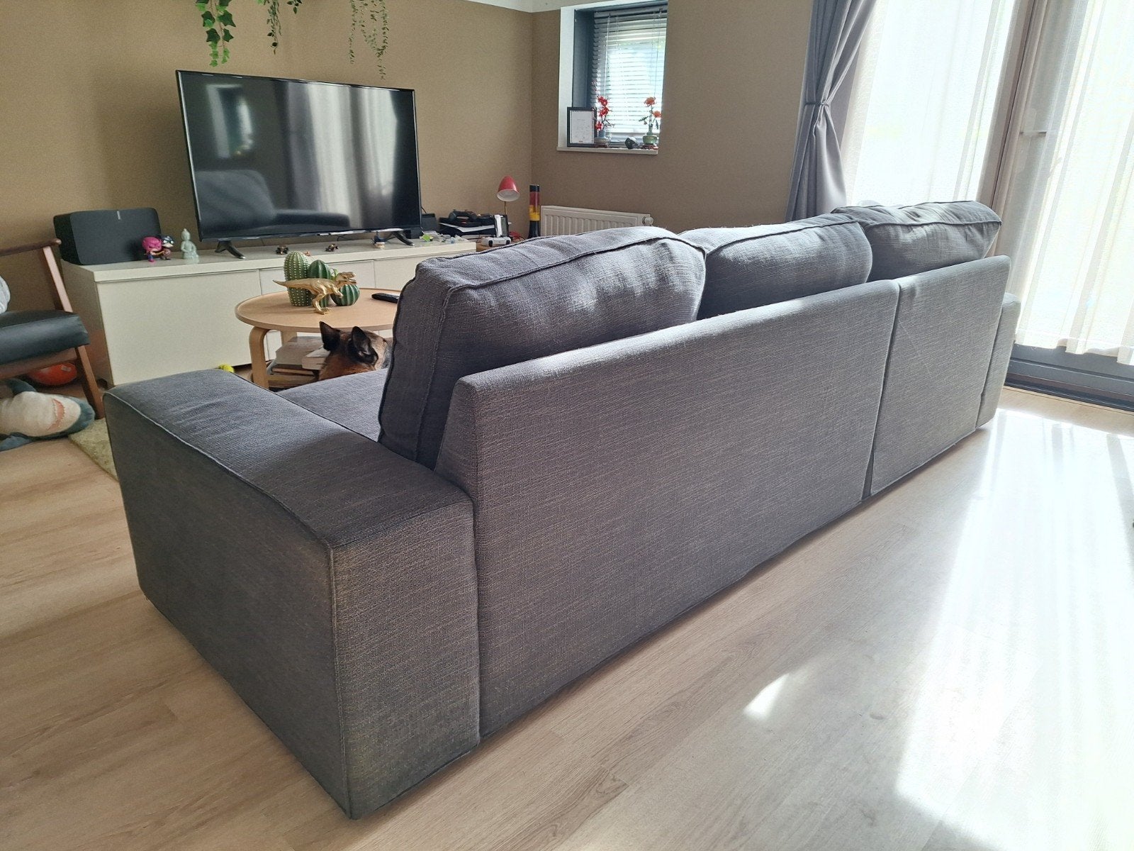 Ikea Kivik 3-persoonsbank met chaise longue, Ophalen, Gebruikt, Stof