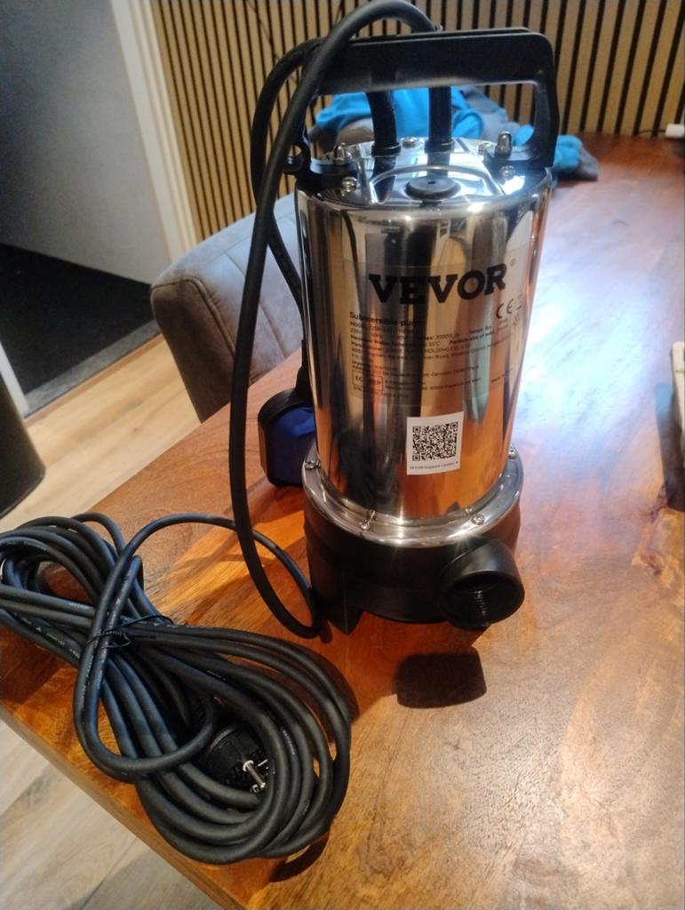 Vevor Dompelpomp RVS met Vlotter - Krachtige Waterpomp, Ophalen of Verzenden, Nieuw, Elektrisch, Dompelpomp