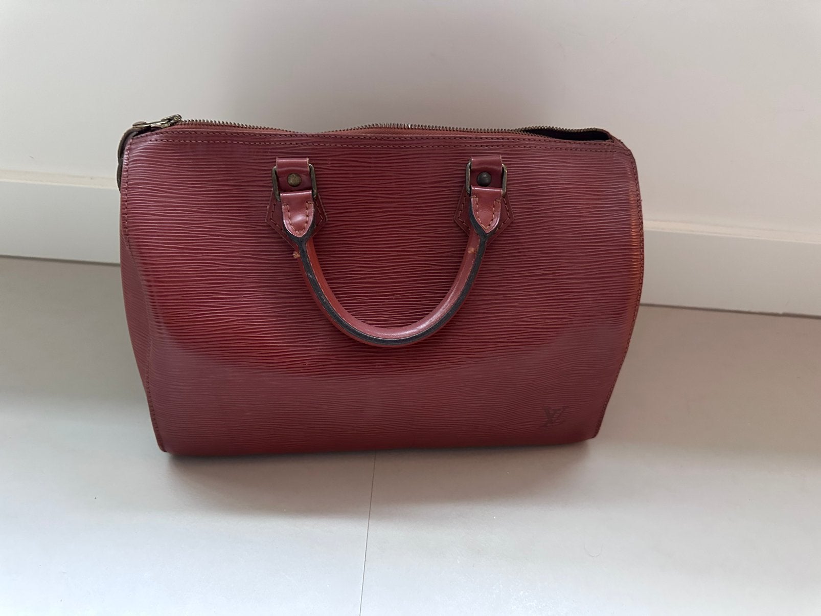 Louis Vuitton I Speedy 30 I Epi leer, Ophalen of Verzenden, Gebruikt, Bruin, Handtas