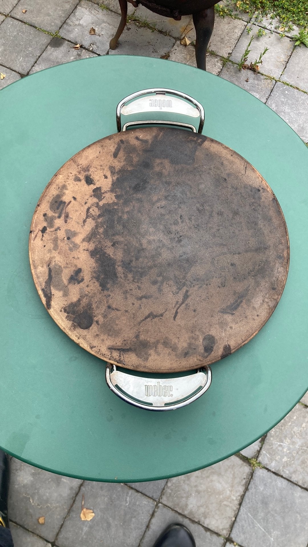 Weber pizzasteen en houder voor bbq gourmet systeem, Ophalen of Verzenden, Gebruikt
