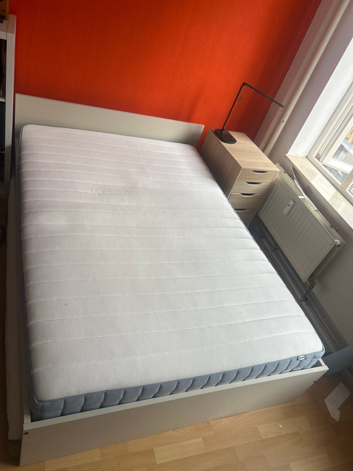IKEA matras 140x200 cm, Ophalen, Gebruikt, Wit, Tweepersoons