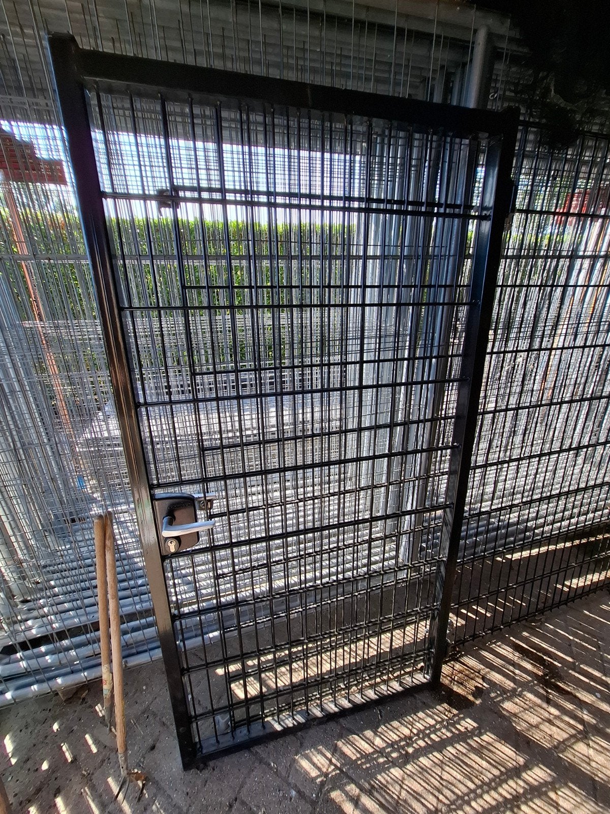 looppoort dubbele staafmat, Ophalen, Met poort, Gebruikt, Dubbelstaafmat hekwerk