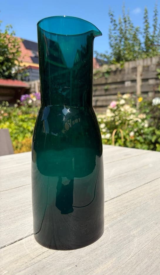 Vintage groene karaf Holmegaard, Antiek en Kunst, Ophalen of Verzenden