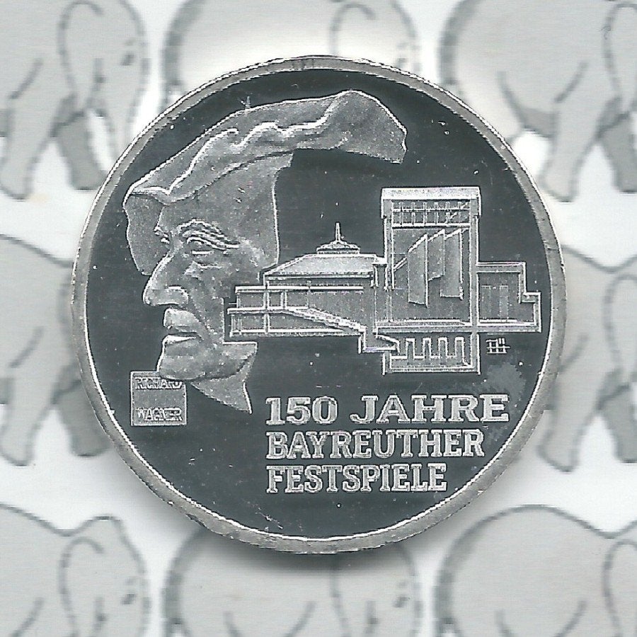 Duitsland 35 euro (1e) "150 Jahre Richard Wagner" (Ag 0.500), Ophalen of Verzenden, Duitsland, Overige waardes, Losse munt