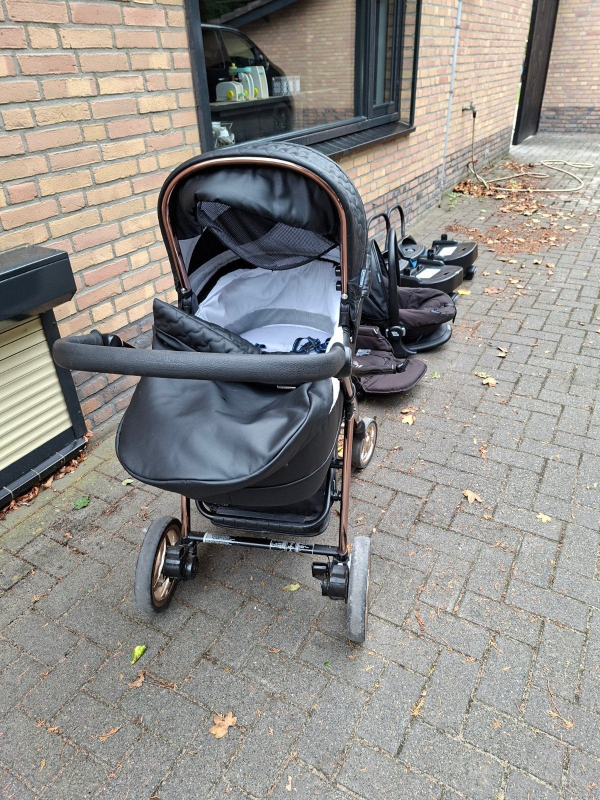 3 in 1 Bèbècar kinderwagen rosé goud, Gebruikt, Verstelbare duwstang, Ophalen, Kinderwagen
