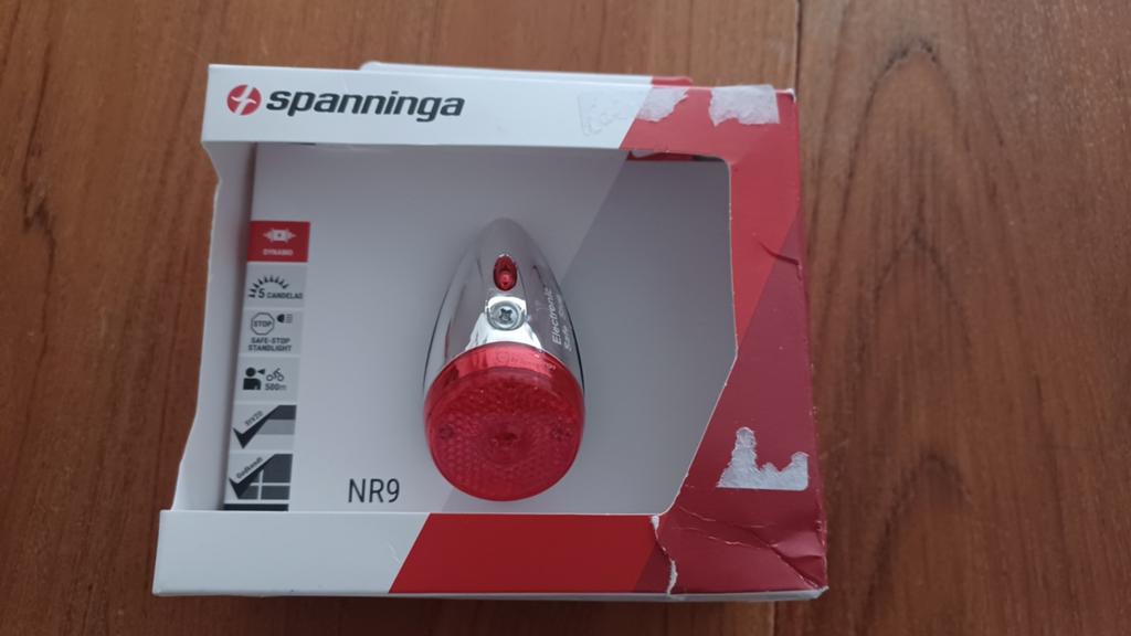 Spanninga nr 9 fiets achterlicht, Fietsen en Brommers, Ophalen of Verzenden, Dynamo