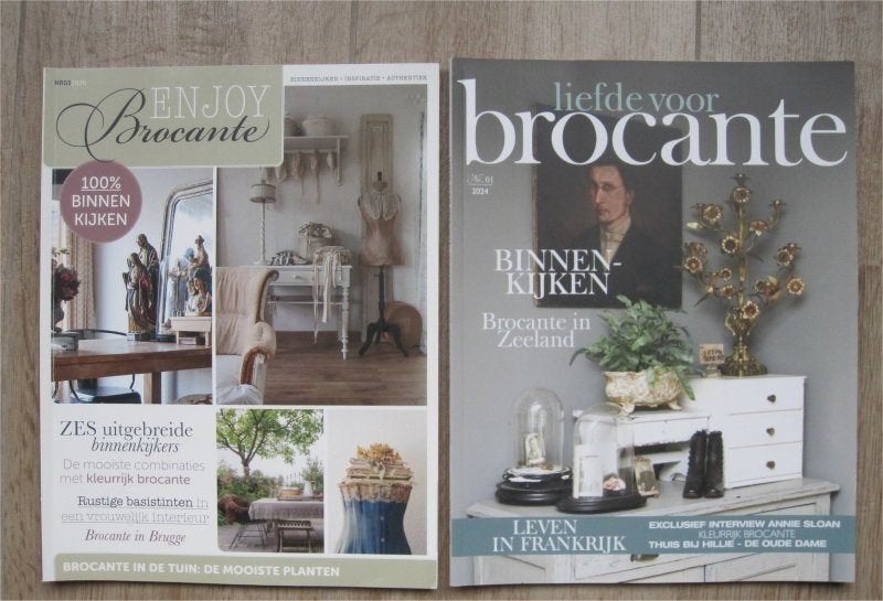 Twee brocante magazines, Ophalen of Verzenden