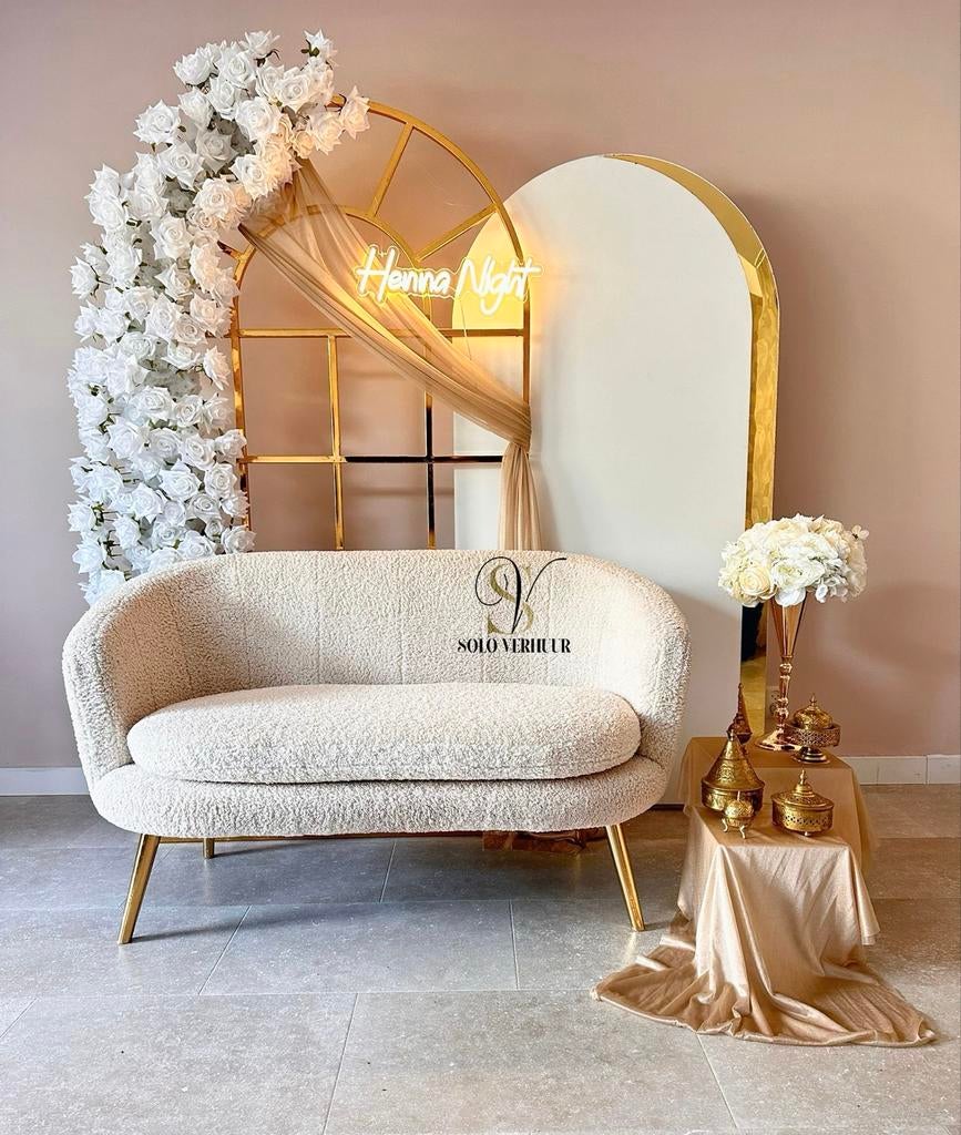Verloving Bruiloft henna setting stage, Ophalen