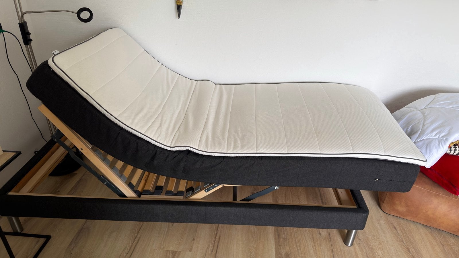 Elektrisch verstelbaar eenpersoonsbed GRATIS AF TE HALEN, Ophalen, 90 cm, Eenpersoons, Zwart