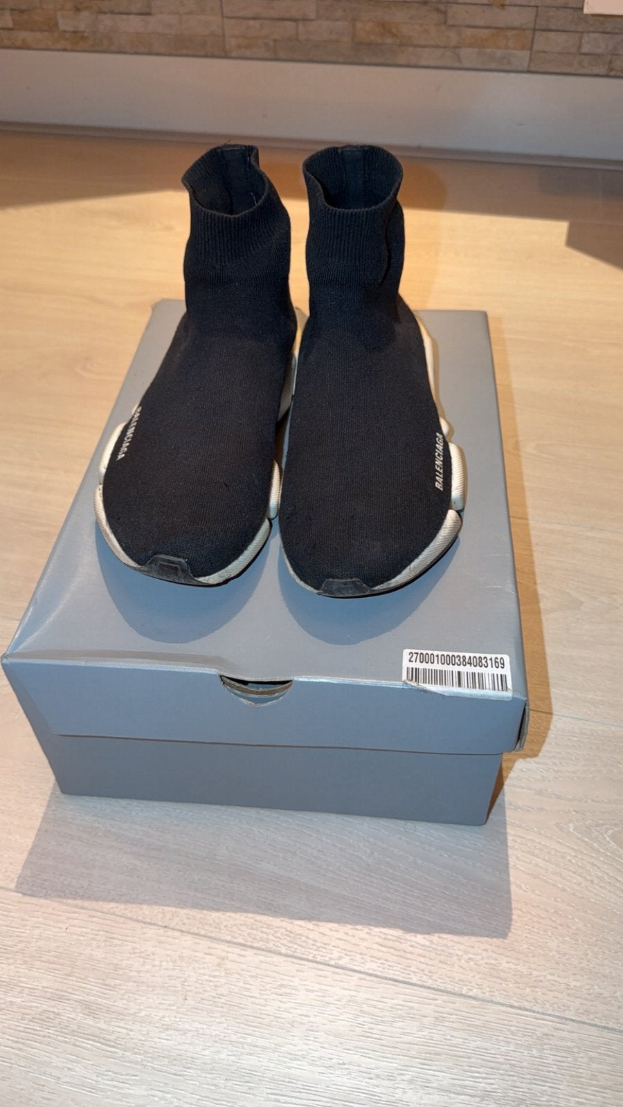 Zwart witte balenciaga sok, Zwart, Ophalen of Verzenden, Sneakers of Gympen, Zo goed als nieuw