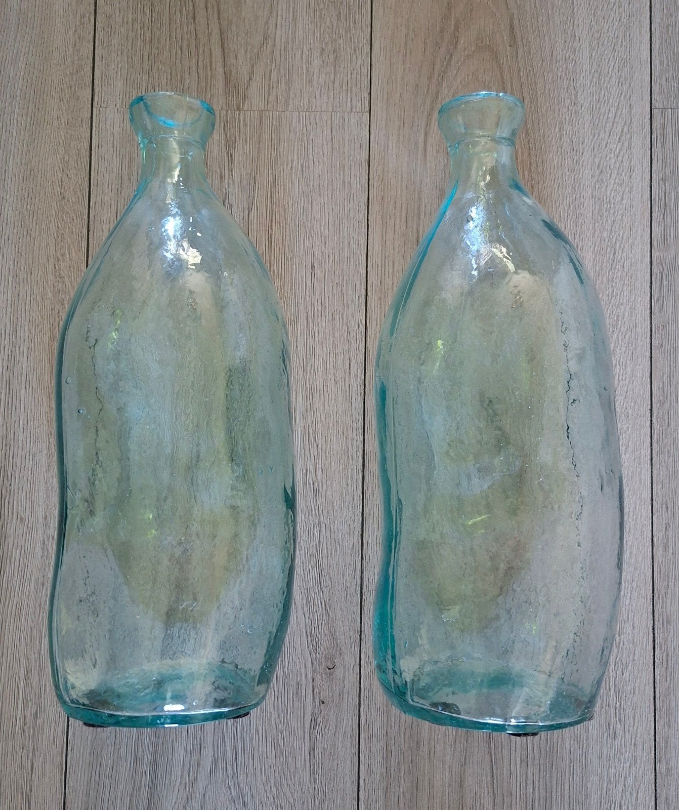 Set 2 grote oude glazen gistingsflessen ca  38 cm, Ophalen of Verzenden