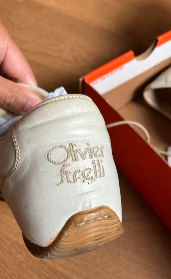 Dames leder schoenen Maat 36, Ophalen of Verzenden, Gedragen, Wit, Sneakers of Gympen
