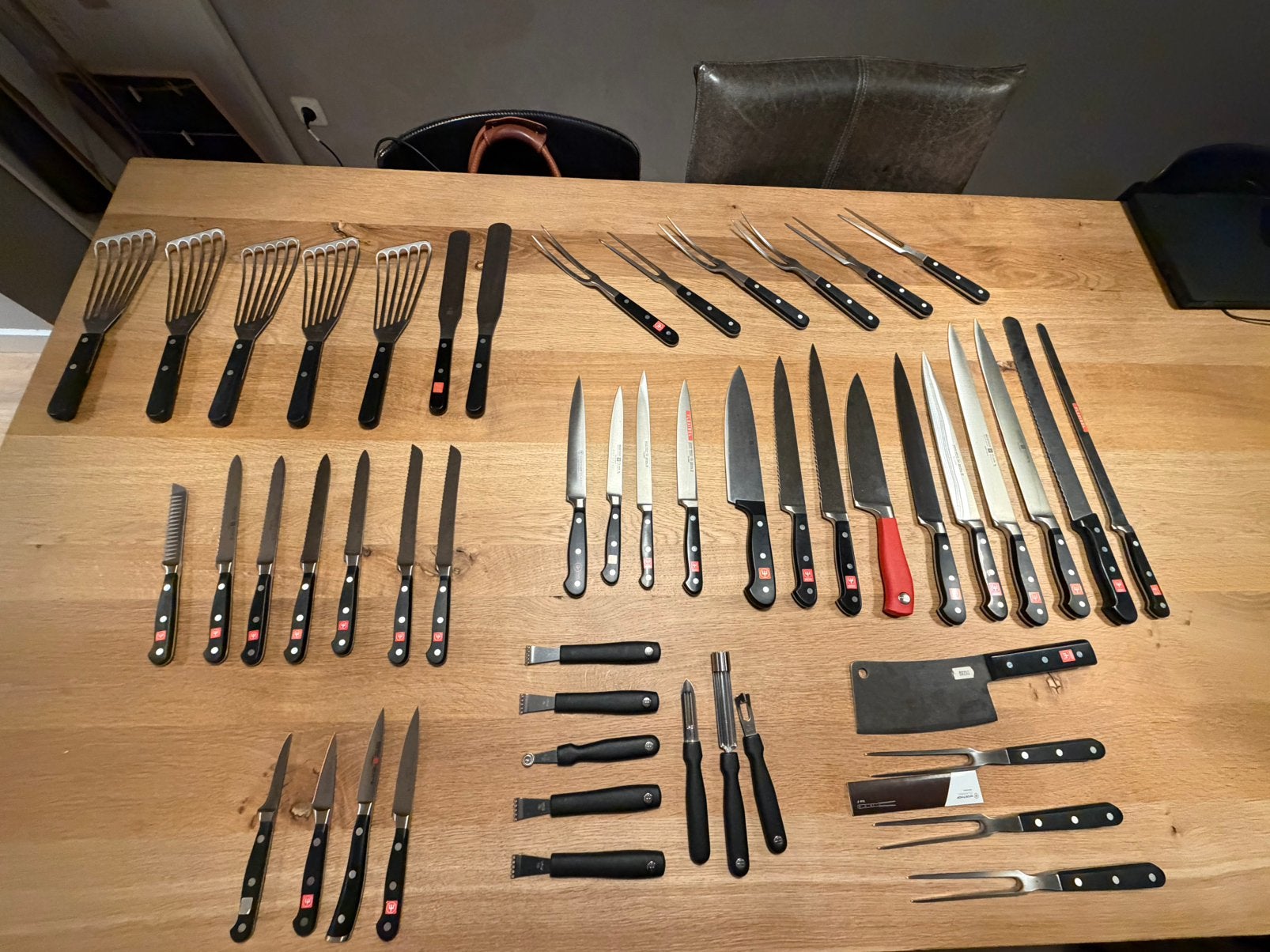 Professionele Wüsthof Messenset + extra’s *Top kwaliteit*, Los bestek, Nieuw, Ophalen of Verzenden, Rvs of Chroom