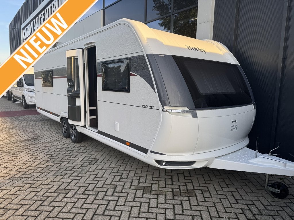 Hobby Prestige 720 WQC, Caravans en Kamperen, Rondzit, Hobby, 7 tot 8 meter, Overige typen