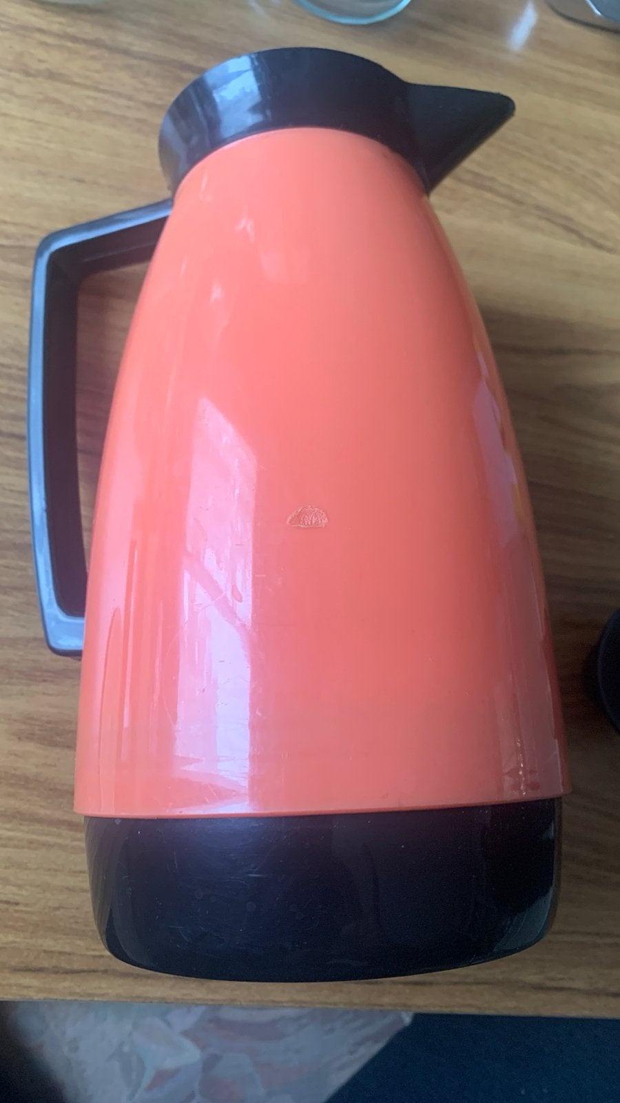 Vintage Thermoskan Oranje/Zwart - Retro Design, Ophalen of Verzenden