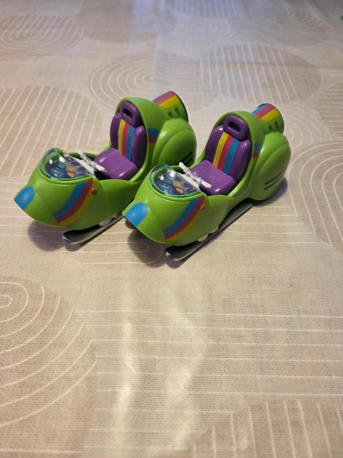 2x Vintage Polly Pocket voertuigen - Groen met regenboog, Ophalen of Verzenden, Nieuw, Jongen of Meisje