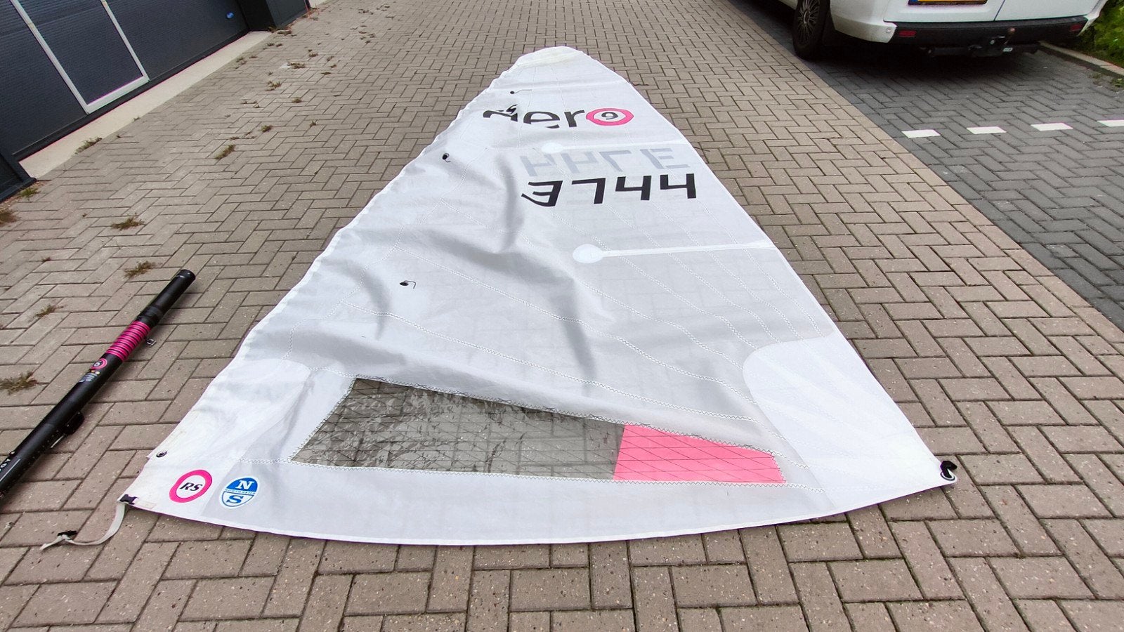 RS Aero 9 zeil met ondermast, Ophalen, Zo goed als nieuw, Grootzeil, Minder dan 15 m²