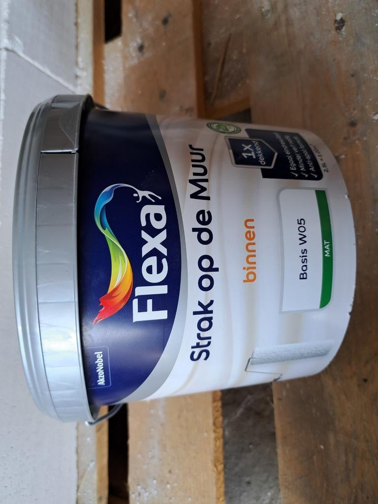 Flexa Strak op de Muur Binnen Muurverf - 2.5L Regen, Ophalen, Nieuw