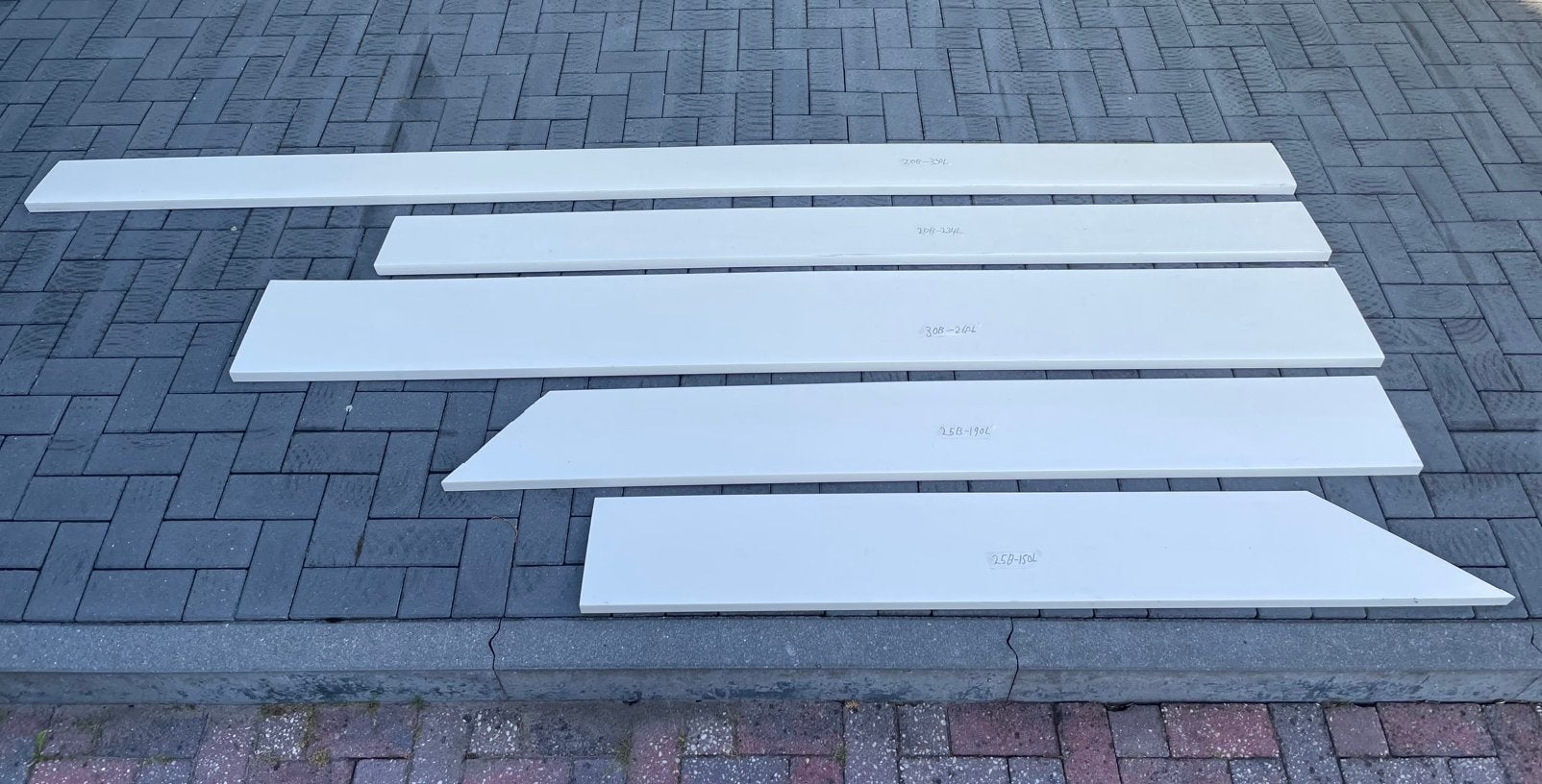 Boeidelen polytech kunststof 9010, Doe-het-zelf en Verbouw, Platen en Panelen, Ophalen, Zo goed als nieuw