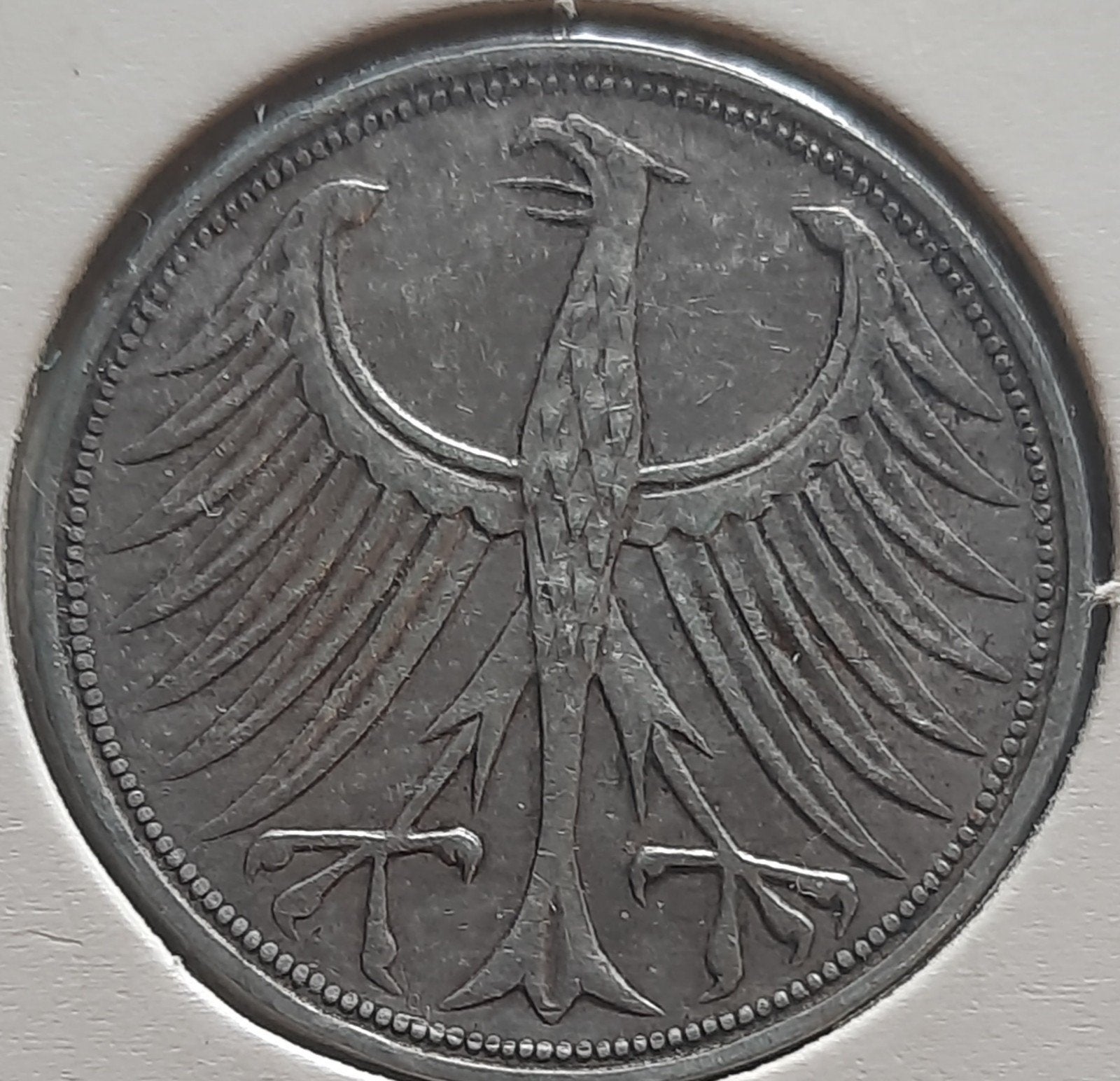 Duitsland 5 mark 1963 (F) (Zilver) Schaars., Ophalen of Verzenden, Duitsland, Losse munt, Zilver
