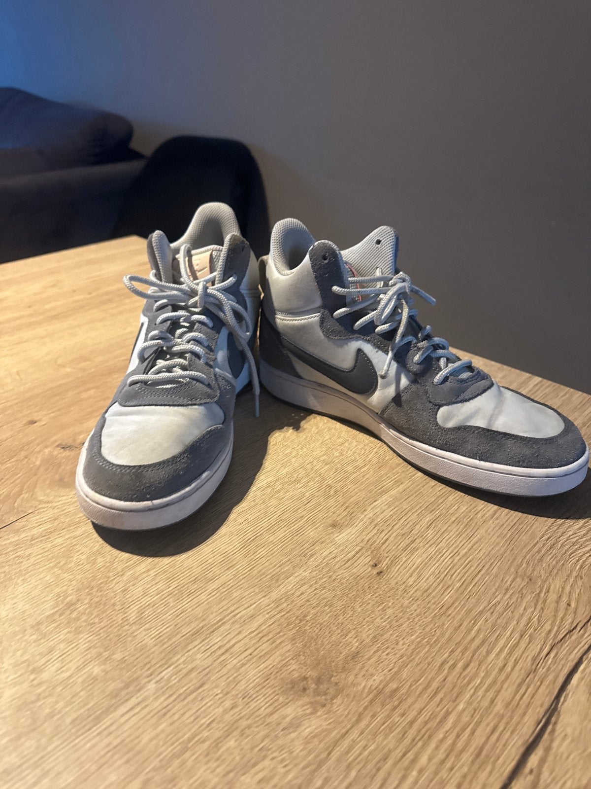 Nike Court Borough Mid 2 Sneakers - Grijs/Wit, Verzenden, Sneakers of Gympen, Grijs, Gedragen