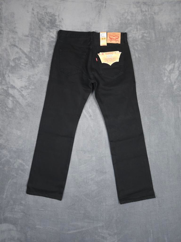 Levis 501 Broek W33 L30 Zwart 100% katoen Straight Jeans ., ., Zwart, Nieuw, Ophalen of Verzenden