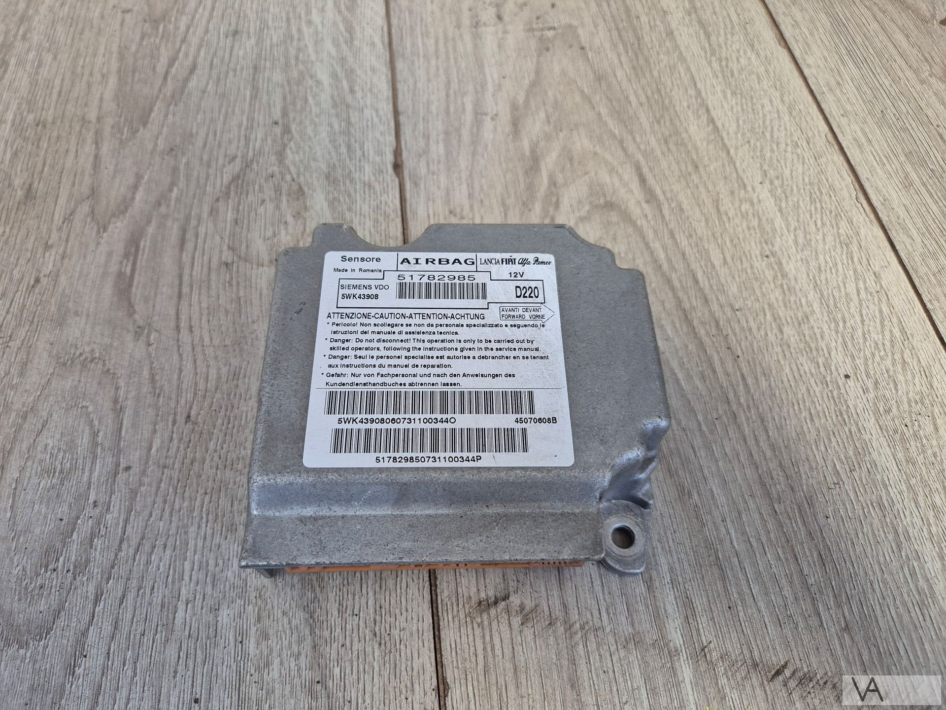 Airbag module computer voor Fiat 500 2007 - 2015 51782985, Auto-onderdelen, Gebruikt, -, -, Ophalen of Verzenden