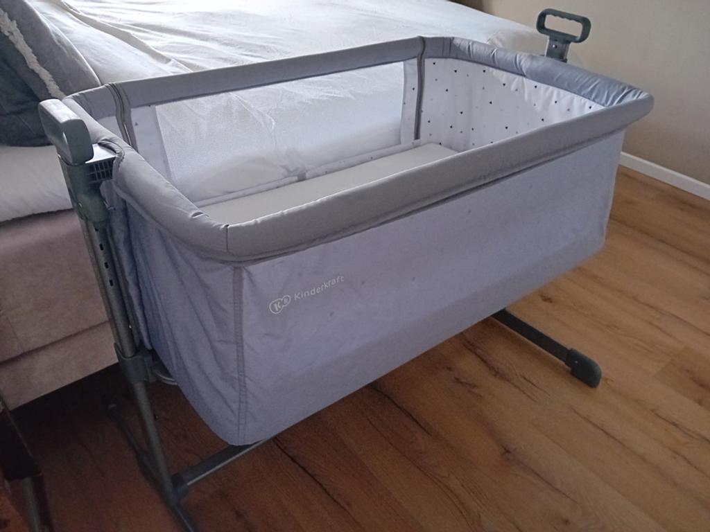 Kinderkraft Co-Sleeper uno up Wieg met matrasje - Grijs, Ophalen, Zo goed als nieuw, Wieg