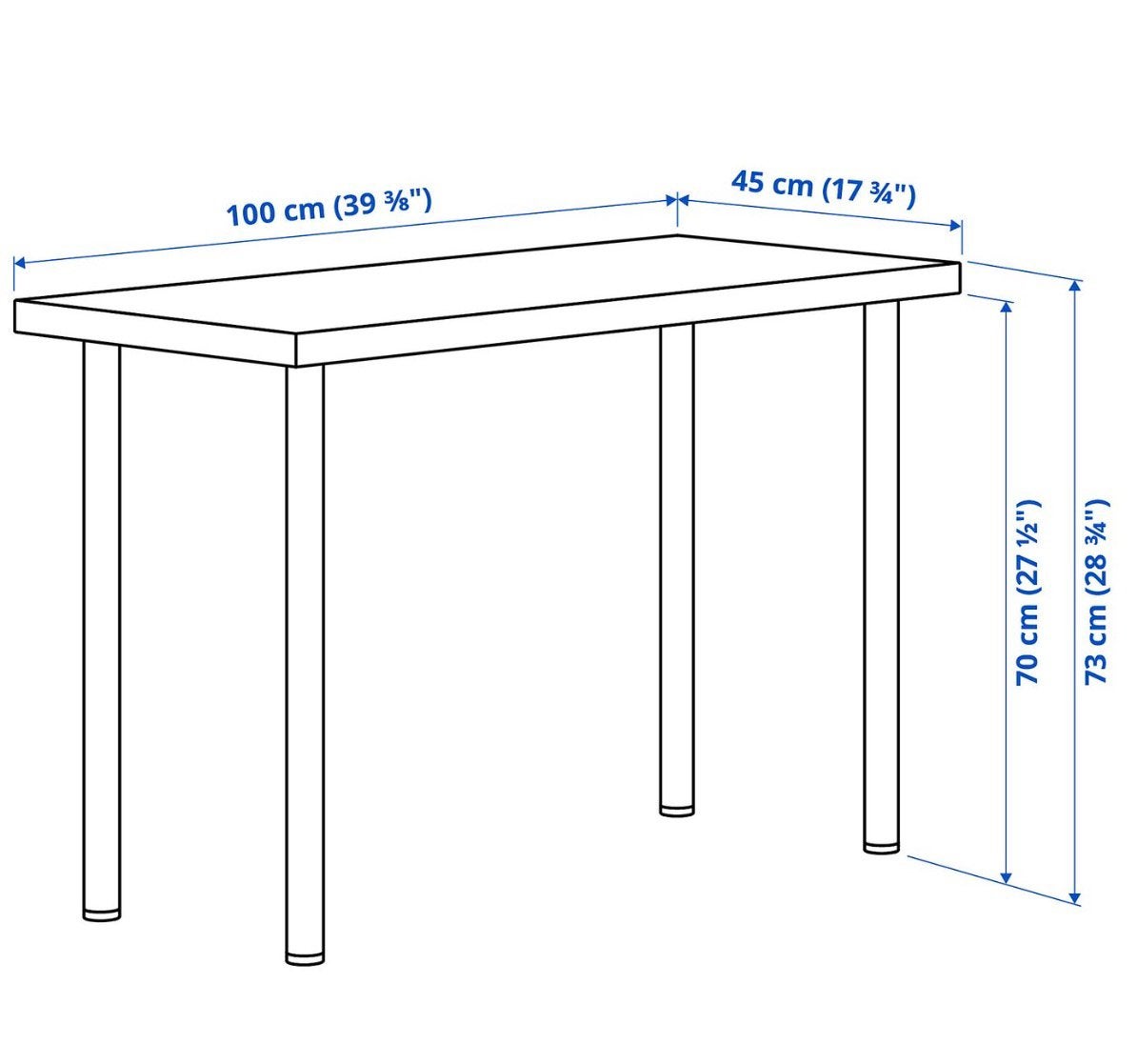 IKEA LINNMON / ADILS Tafel, Ophalen, Overige materialen, 50 tot 100 cm, Zo goed als nieuw