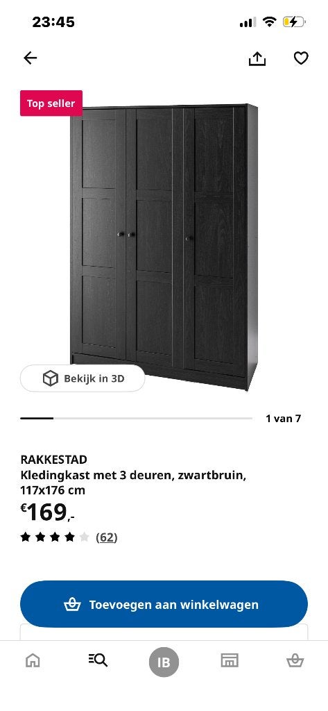Kleding kast IKEA, Huis en Inrichting, Kasten | Kledingkasten, Ophalen, Met deur(en), 50 tot 100 cm, Zo goed als nieuw