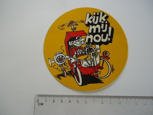 sticker oud KIJK MIJ NOU strip Peter de Smet eppo pep auto, Verzenden, Zo goed als nieuw, Bedrijf of Vereniging