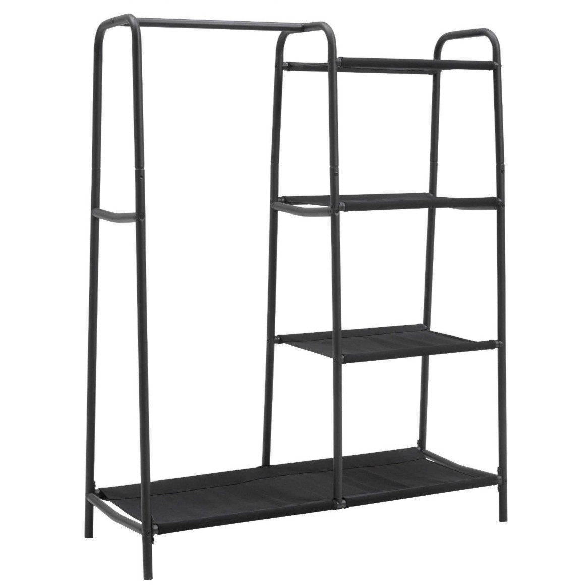 Kledingrek Solund met planken (canvas) - Zwart, Ophalen, Zo goed als nieuw