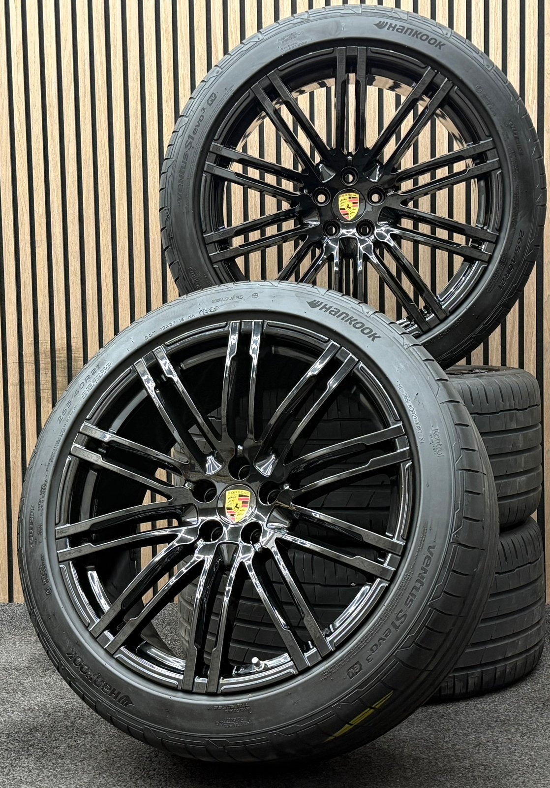 Originele 21 inch Porsche Macan Turbo 5x112 Hankook XL, Ophalen, Banden en Velgen, 21 inch, .