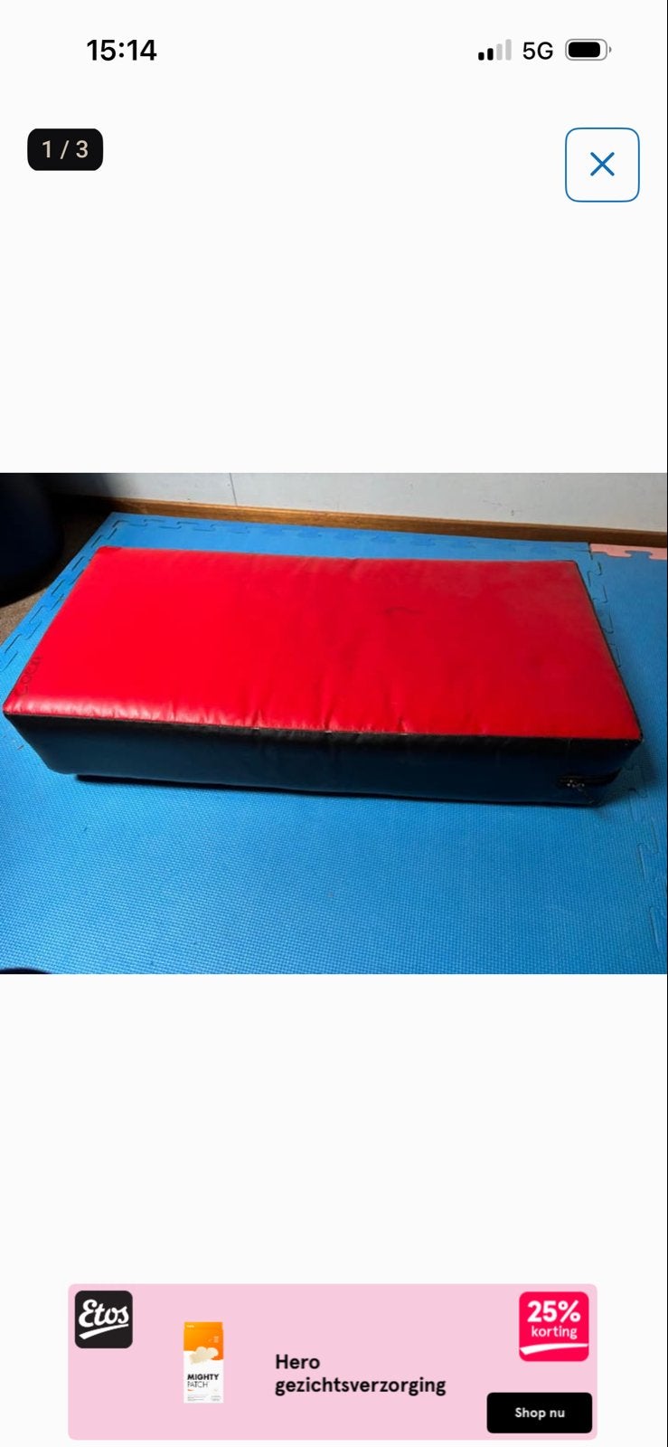 Boksstootkussen / Trapkussen - Rood/Zwart, Sport en Fitness, Verzenden, Gebruikt, Boks-accessoire