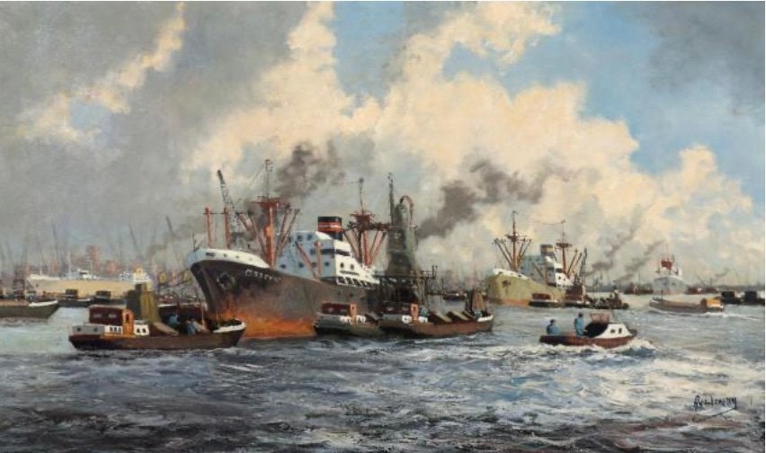 Mooie antieke schilderij, Antiek en Kunst, Ophalen of Verzenden
