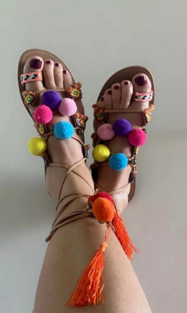 Boho slippers 37, Ophalen of Verzenden, Zo goed als nieuw, Overige materialen