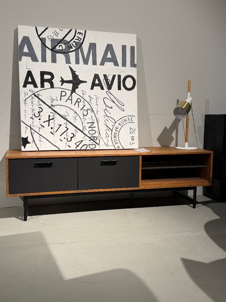 tv dressoir xooon retro japandi design **direct leverbaar**, Huis en Inrichting, Kasten | Televisiemeubels, Ophalen, 100 tot 150 cm