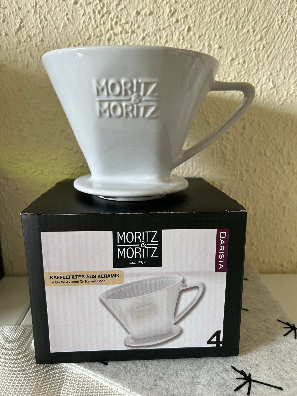 Moritz & Moritz Keramische Koffiefilter Maat 4, Overige modellen, Nieuw, Gemalen koffie, Ophalen of Verzenden