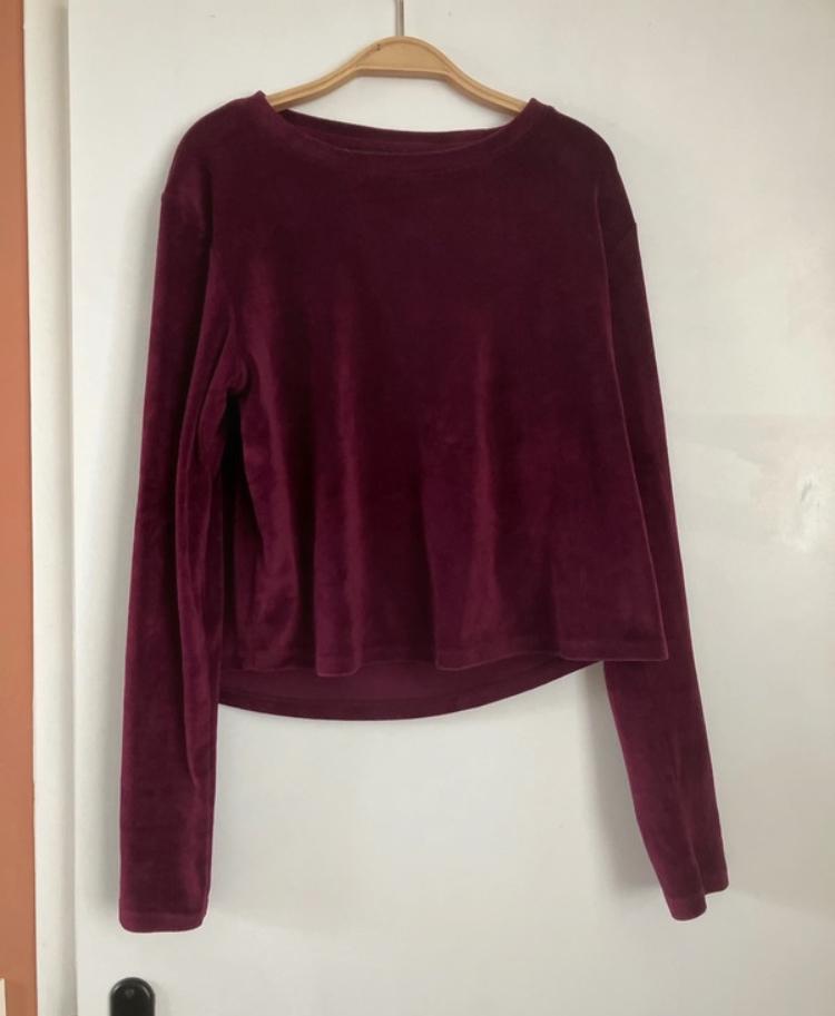 Donker paars aubergine zacht truitje lange mouwen M/38, Maat 38/40 (M), Paars, Ophalen of Verzenden, Zo goed als nieuw