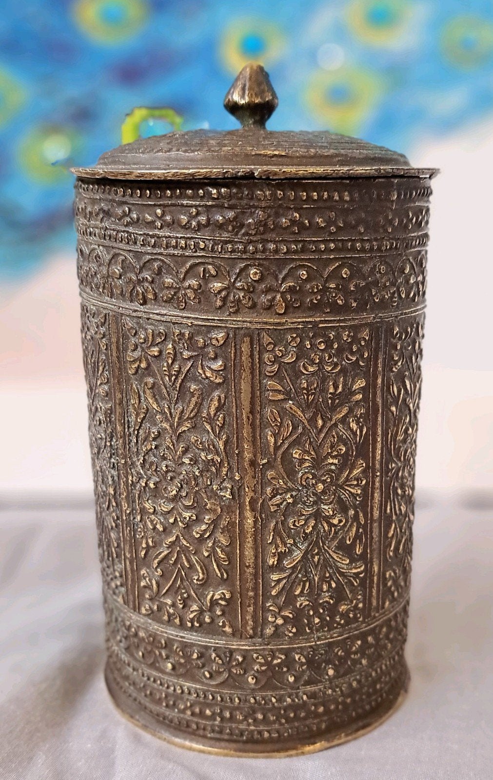 Minangkabau Tabaksdoos Sumatra, Ophalen of Verzenden, Koper