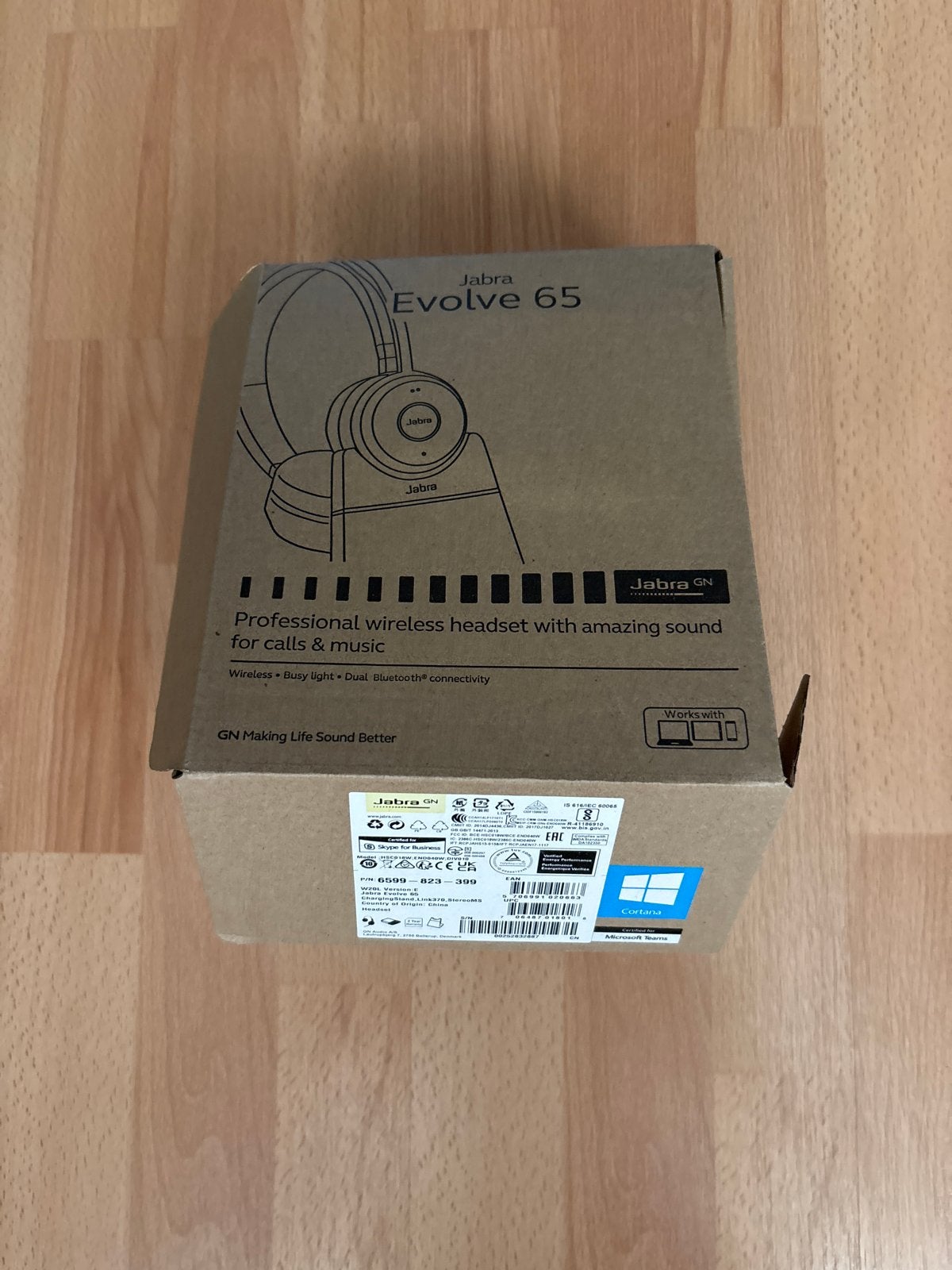 Jabra Evolve 65 Professionele Draadloze Headset, Bluetooth, Ophalen of Verzenden, Zo goed als nieuw, Over-ear
