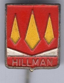 Hillman zilverkleurig auto speldje ( B_145), Ophalen of Verzenden, Zo goed als nieuw, Transport