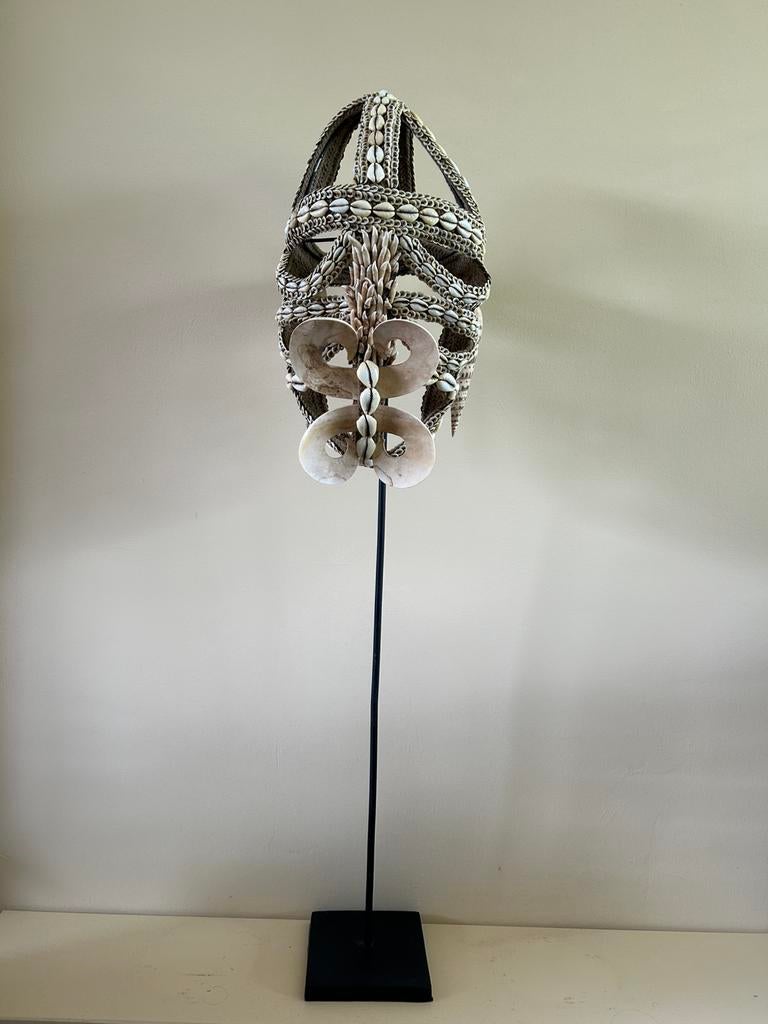 Oud Asmat Spirit Masker Bi-pane neusstuk Papua Nieuw Guinea, Ophalen of Verzenden