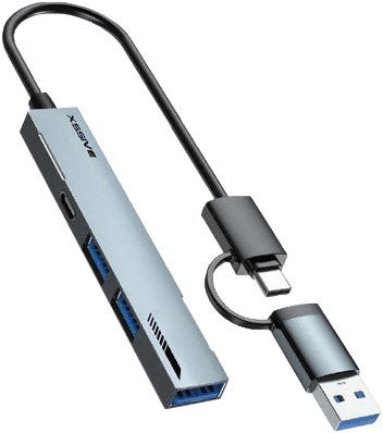 Xssive 5-in-1 USB Hub: USB-C & USB-A connectiviteit, Xssive, Nieuw, Ophalen of Verzenden, Xssive