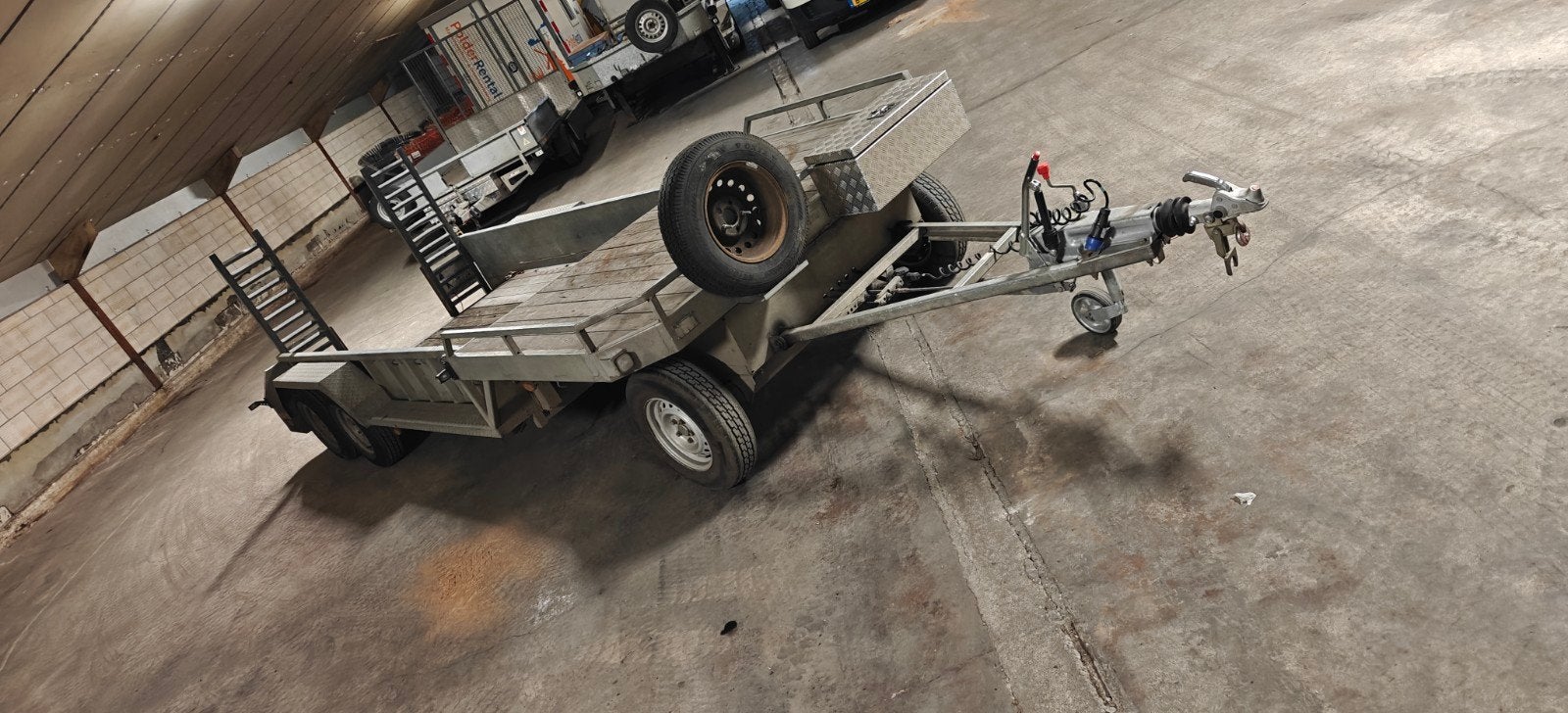 Verdonk  Schamel Aanhangwagen / Kuipdieplader - 3500 kg, Ophalen, Gebruikt